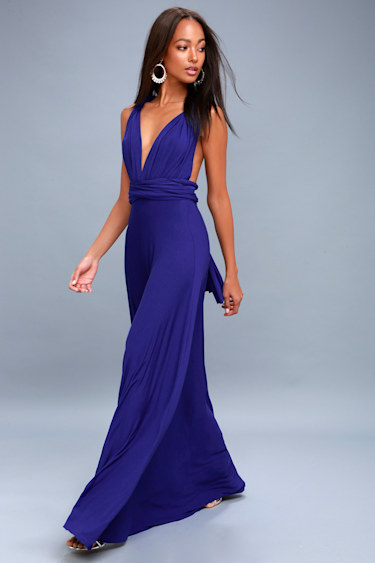 Tricks of the Trade Royal Blue Maxi Dress