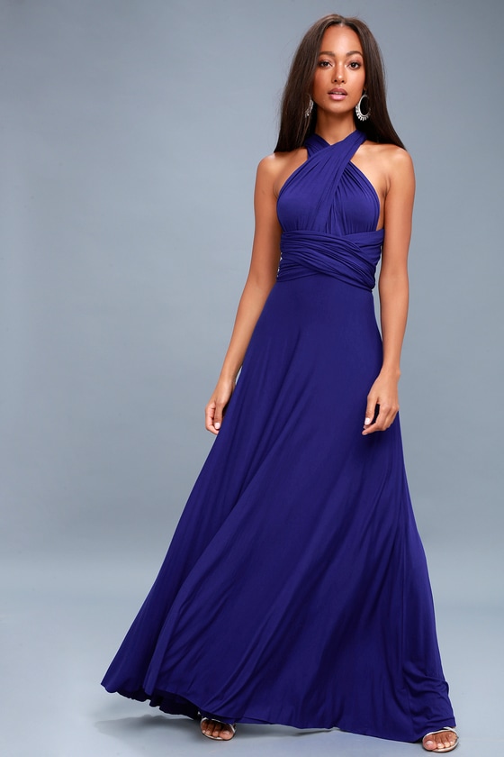 Tricks of the Trade Royal Blue Maxi Dress