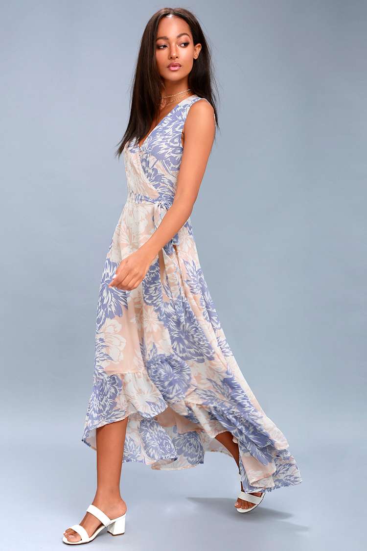 High Low Wrap Lulus Navy Floral Wrap Dress All Mine Floral Wrap