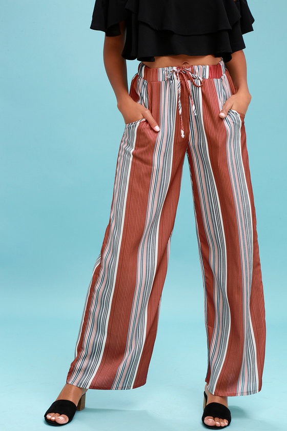 red striped pants