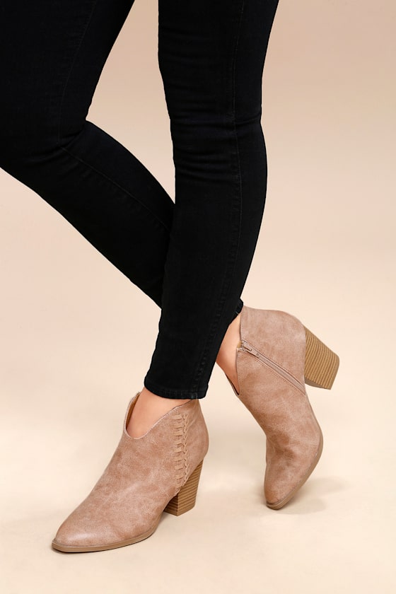 Elliot Warm Taupe Ankle Booties 1