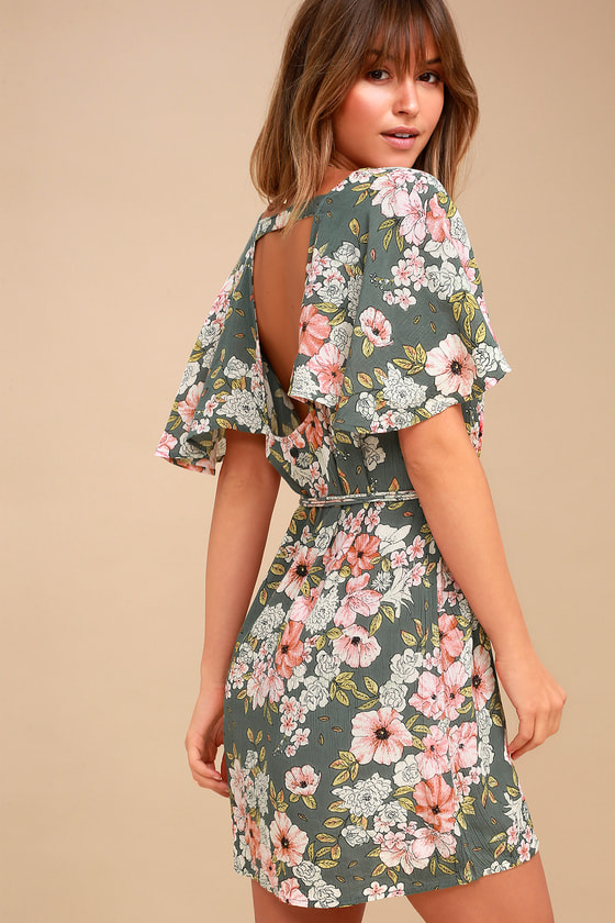 Billabong Fine Flutter - Floral Print Dress - Mini Dress - Lulus