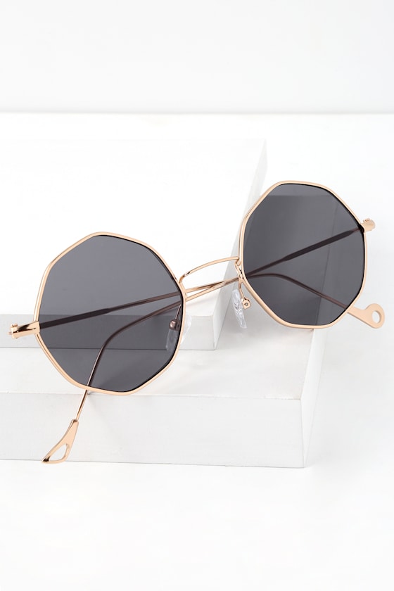 Memory Lane Gold and Black Sunglasses 2