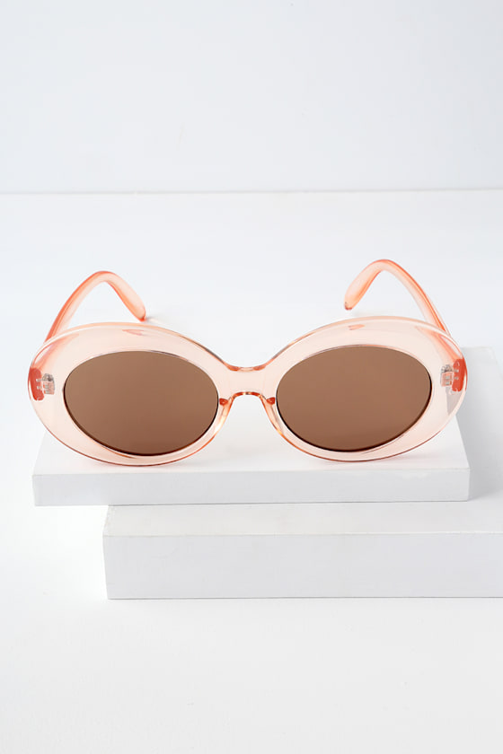Trendy Sunglasses - Peach Sunglasses - Oval Sunglasses