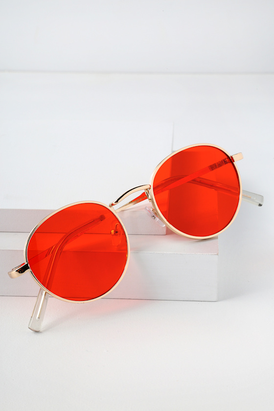 Be Yourself Gold and Red Sunglasses 2
