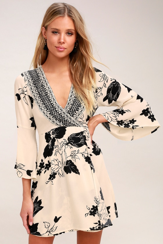 Billabong Divine - Floral Print Dress - Bell Sleeve Dress - Lulus