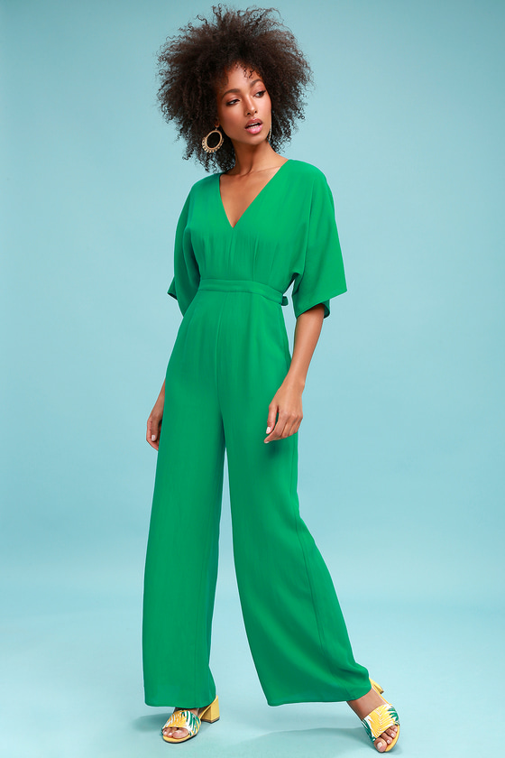 Cute Jumpsuit - Wide-Leg Jumpsuit - Green Jumpsuit - Lulus