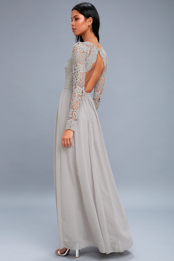 grey long gown