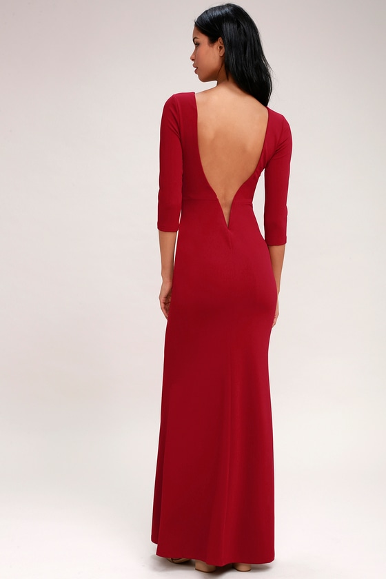 wine colored maxi