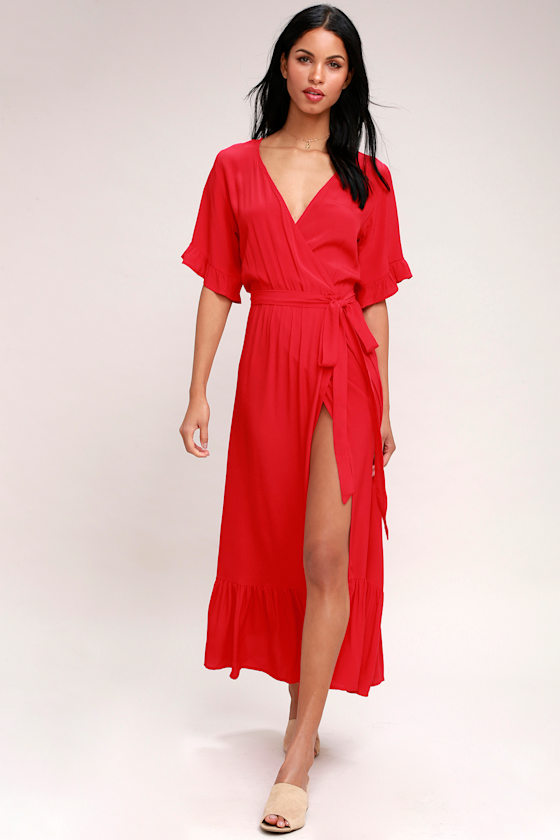 Enchanted Red Midi Dress 1