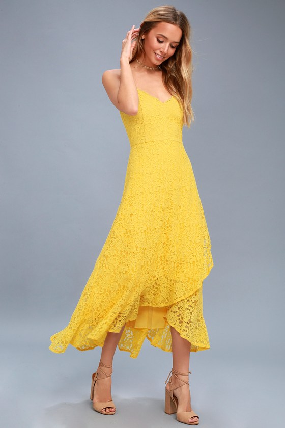 yellow midi sundress