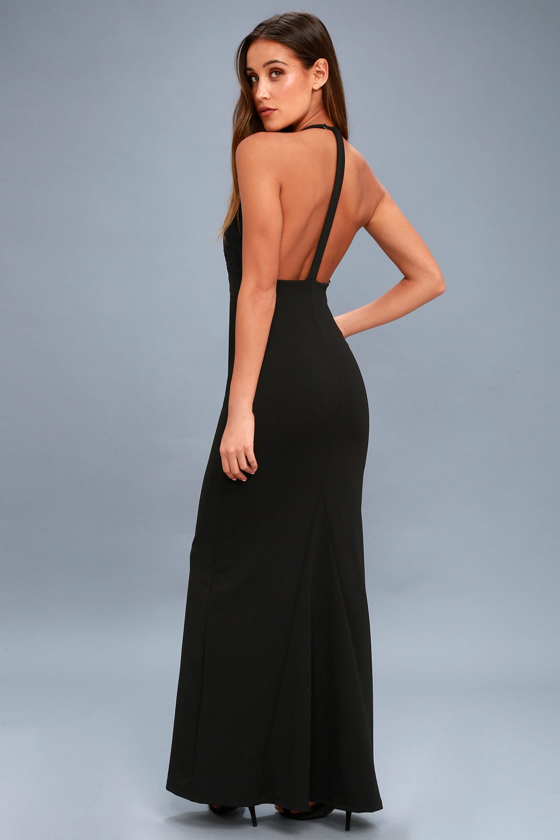 Sexy Black Lace Maxi Dress - Plunging Lace Maxi Dress - Lulus