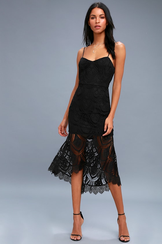 statement dress 12 Statement-making Vacation Outfits Under $50 Color:Champagne* April-Collection Black Floral Embroidered Full