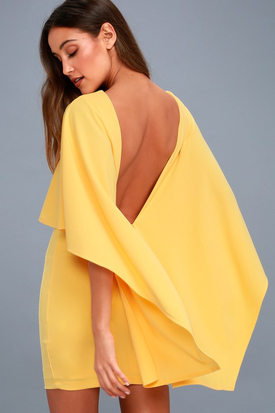 Best is Yet to Come Yellow Backless Dress