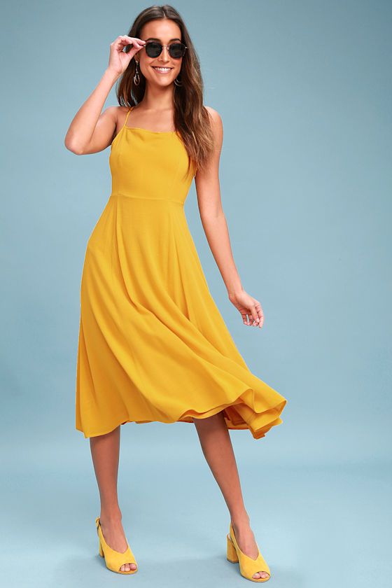 mustard sundress