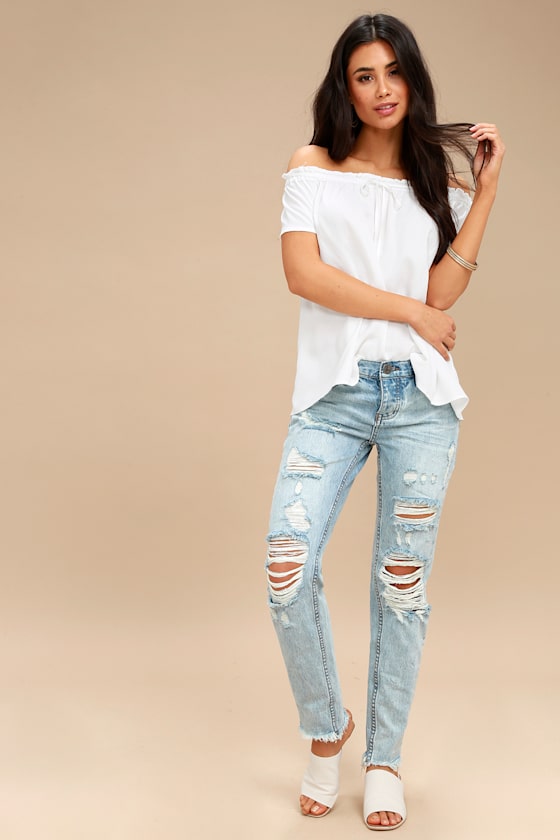 Portrait Painter White Off-the-Shoulder Top 2