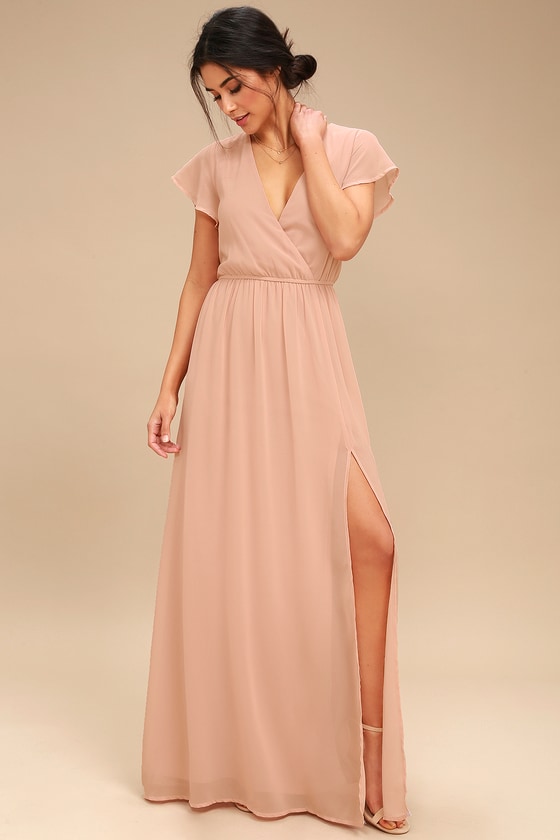 blush casual maxi dress