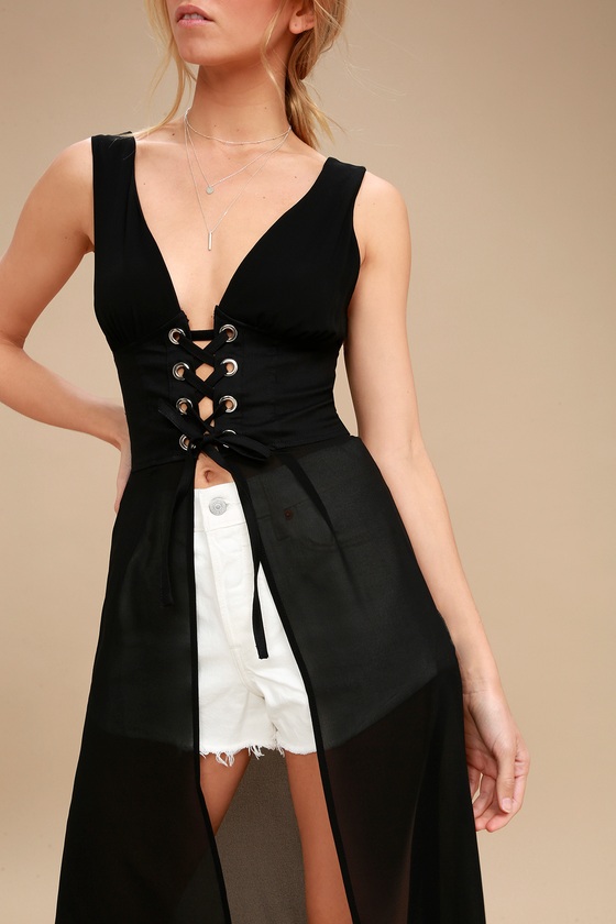 sheer maxi top