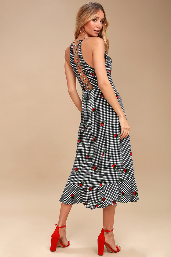 Lucy Love Kentucky Derby Dress Black Gingham Dress