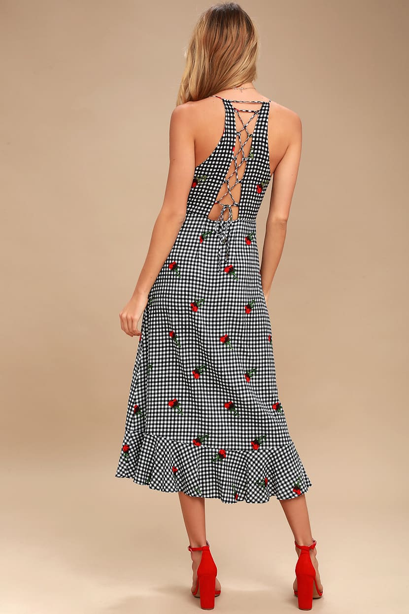 knee length dresses for ladies A-Line Cocktail Dresses Floral Kentucky Derby Dress Party Wear Ankle L –  JiMiss Dresses main image 0