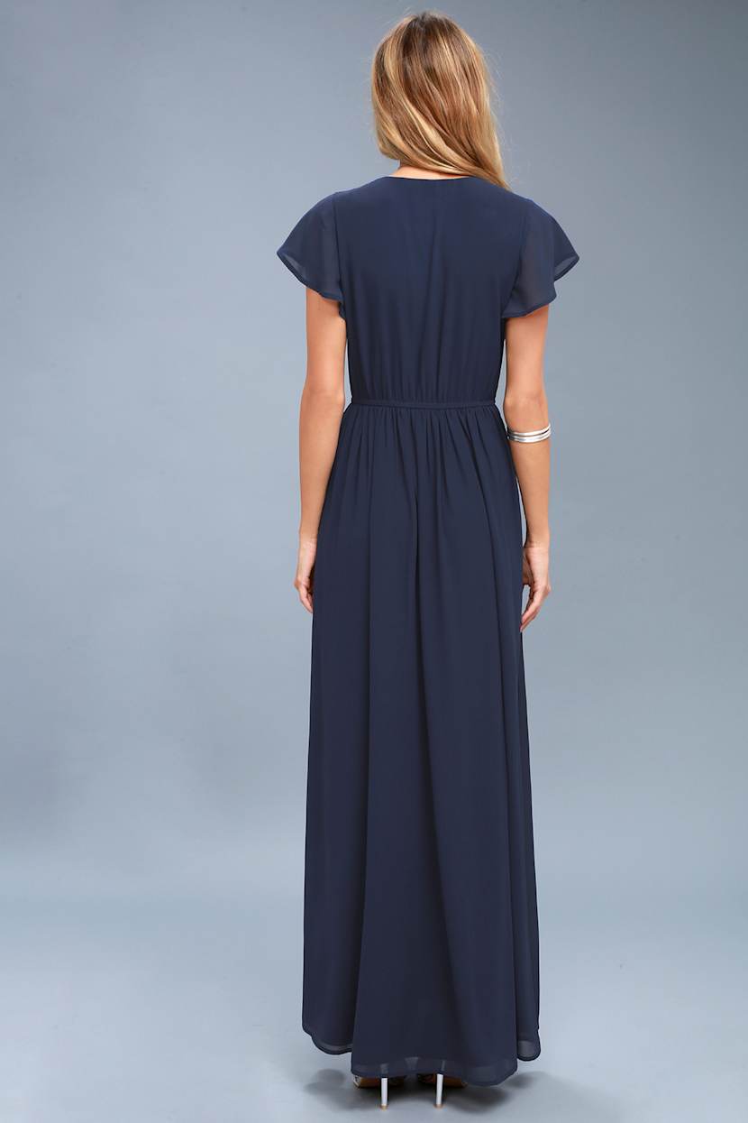Elegant Maxi Dress - Short Sleeve Maxi Dress - Navy Blue Maxi - Lulus Elegant Maxi Dress - Short Sleeve Maxi Dress - Navy Blue Maxi - Lulus