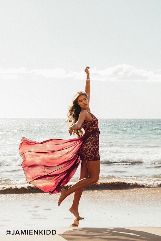 Make Way for Wonderful Berry Red Lace Maxi Dress 6
