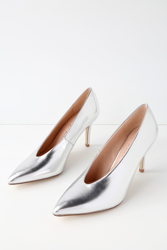 Chinese Laundry Rian - Silver Pumps - Pointed Toe Pumps - Lulus