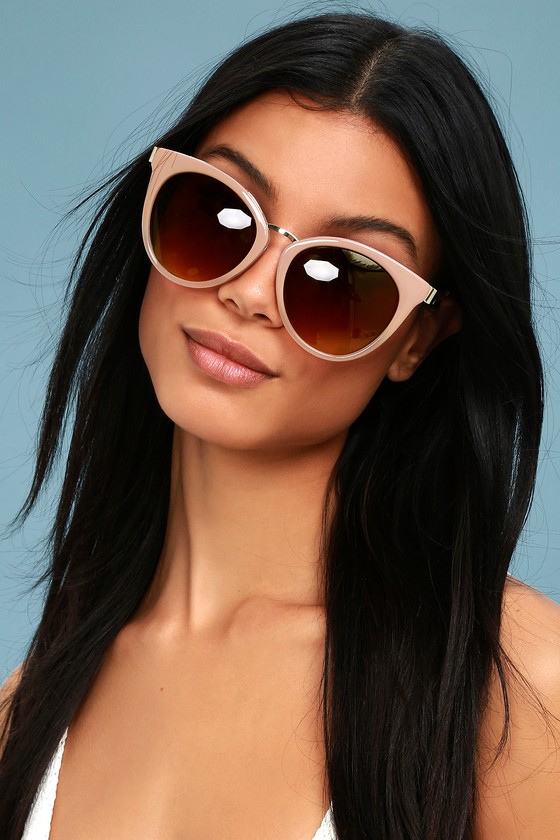 Chic Sunglasses Cat Eye Sunglasses Nude Sunglasses Lulus