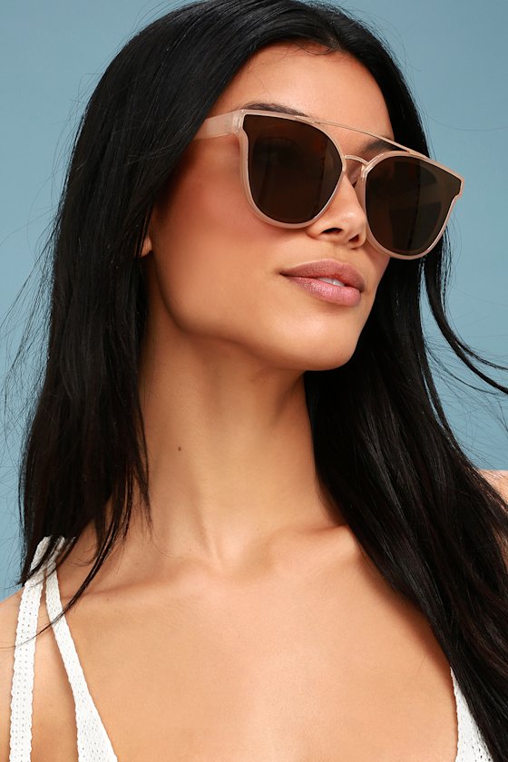 Corbin Rose Gold and Beige Sunglasses 1