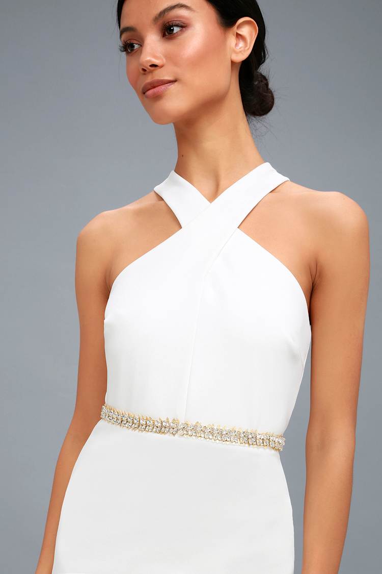 slim fit dress slacks Gold Rhinestone Buckle Belt