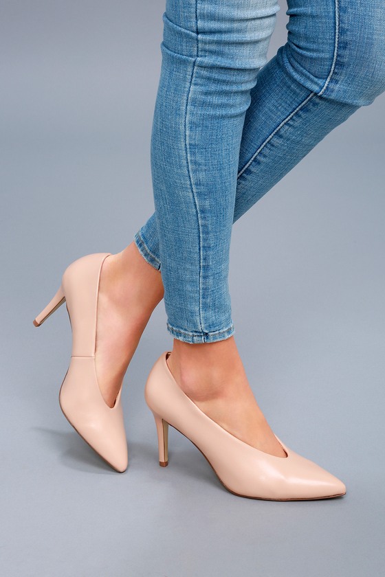Chinese Laundry Rian - Blush Nude Pumps - Pointed Toe Pumps - Lulus