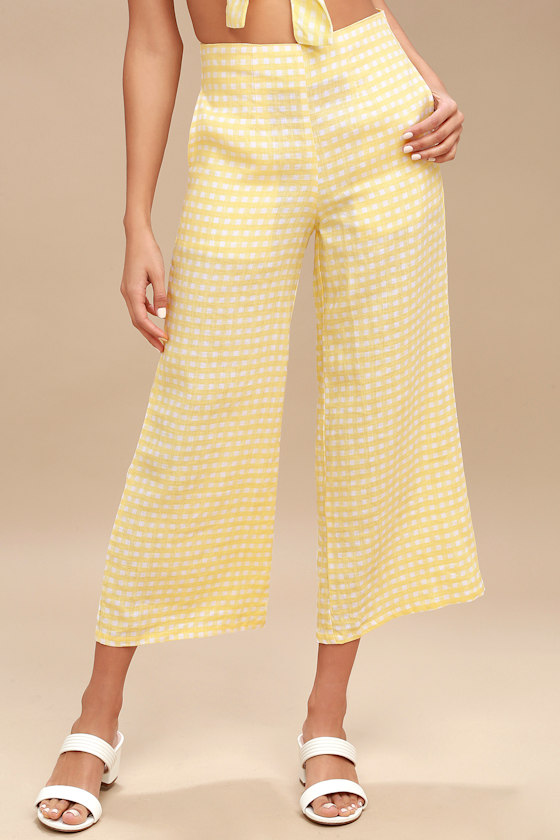 Tomas Yellow Gingham Culottes 2
