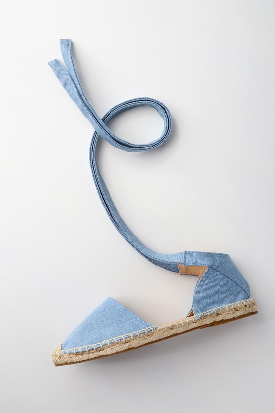 light blue espadrilles
