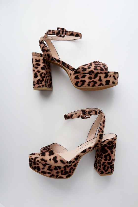 leopard print platform