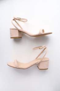 julie nude suede ankle strap heels