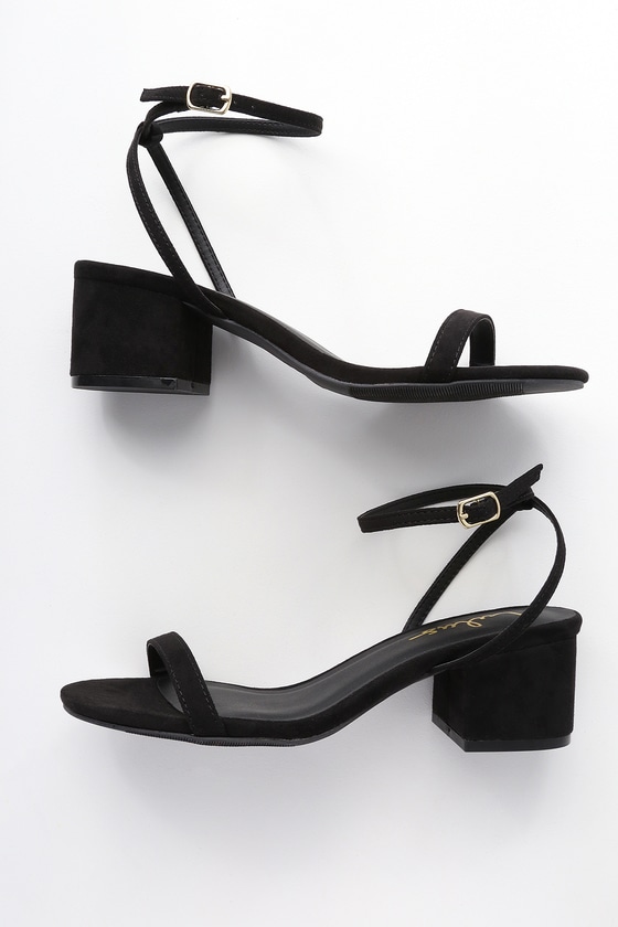 Pin by Nicole on Luxu | Black heels low, Black shoes heels, Strappy sandals