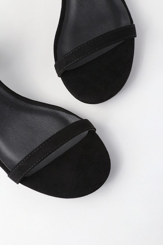 Black Low Heels - Block Heel Sandals - 90s-Inspired Sandals - Image 3