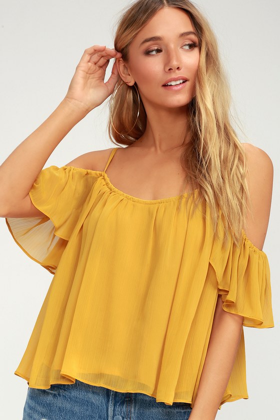 yellow top off shoulder