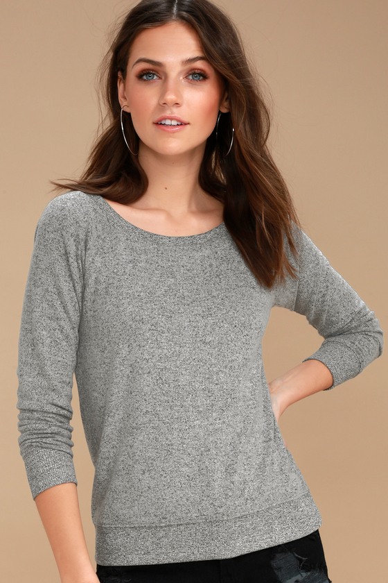 heather gray heather sweater