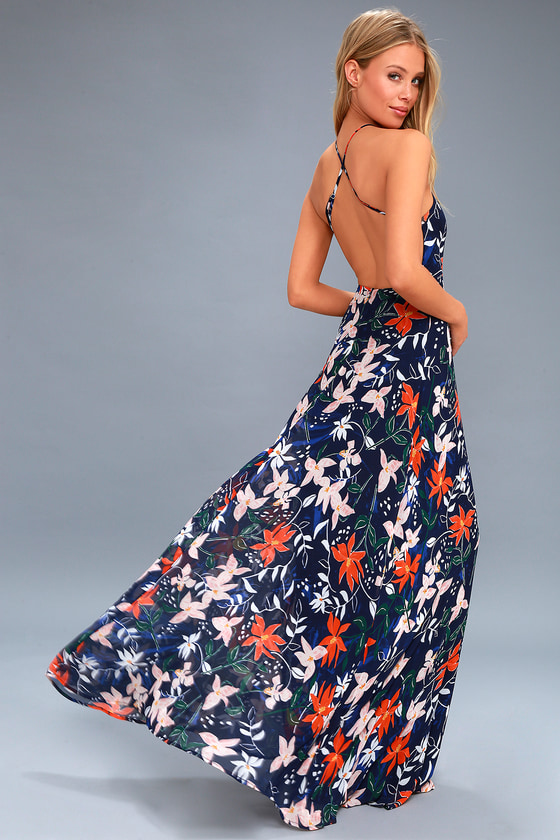 next navy floral dress