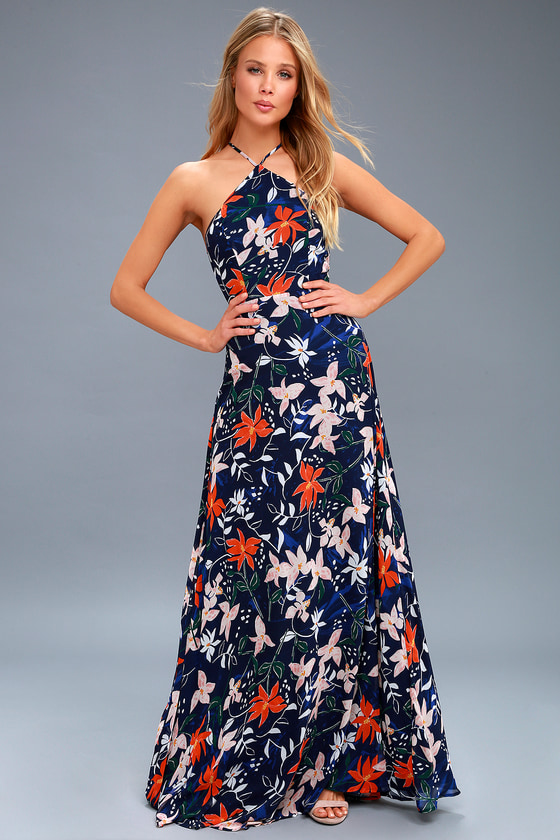 next navy maxi dress