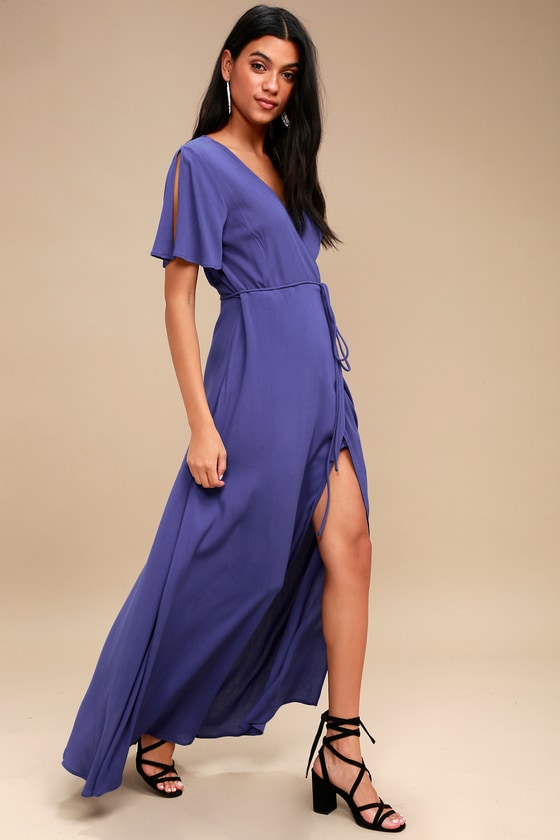 blue wrap maxi