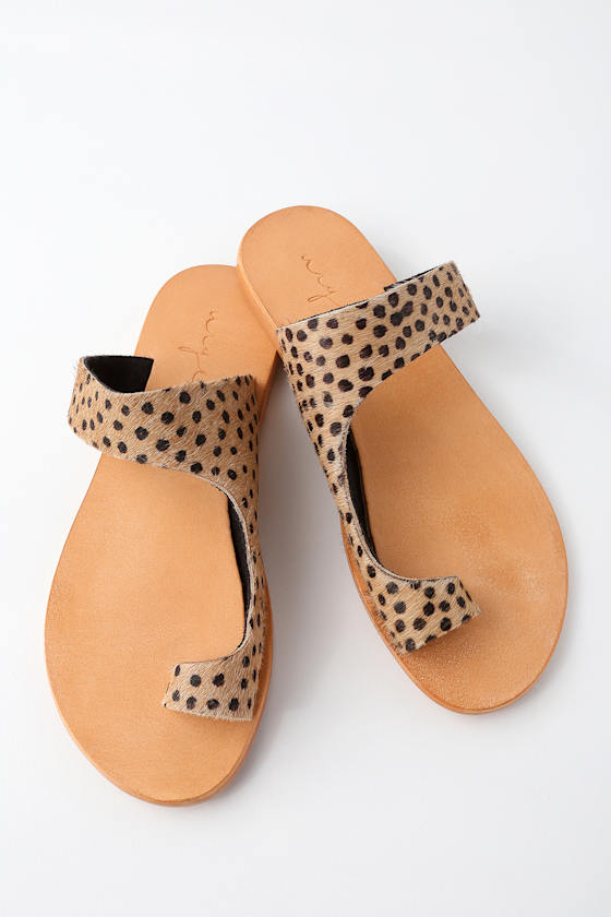 cheetah flat sandals