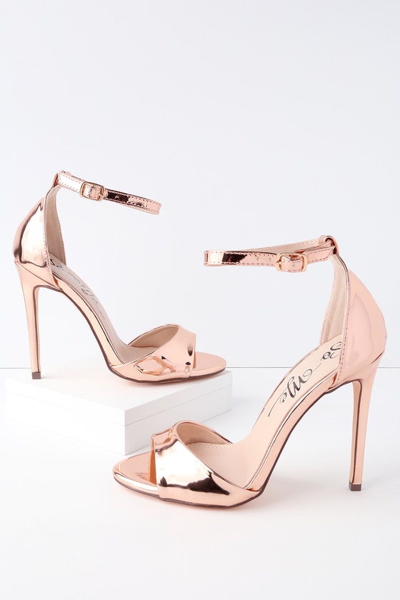 rose gold peep toe