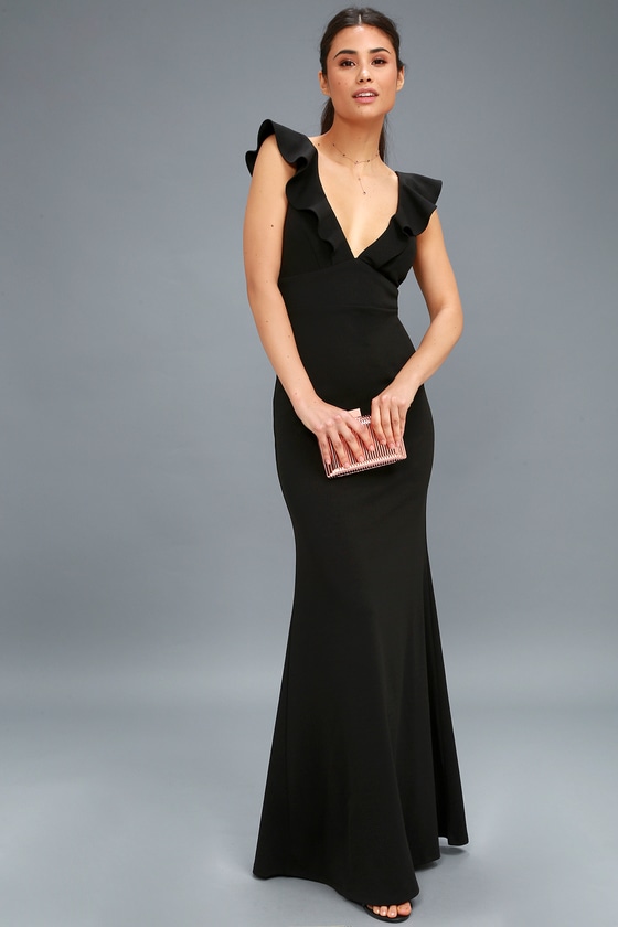 Perfect Opportunity Black Maxi Dress