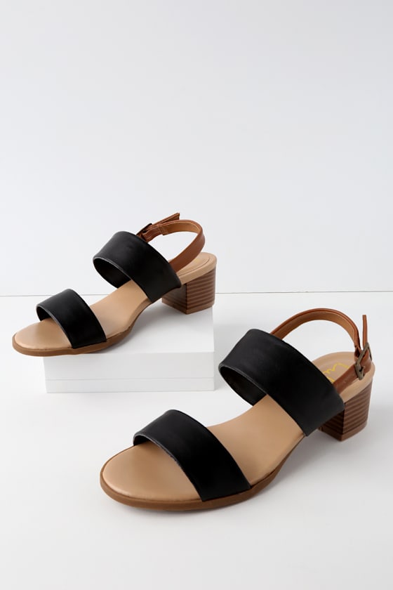 Tulum Trek Black Heeled Sandals 8