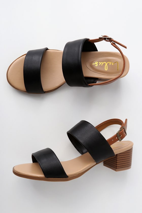 Tulum Trek Black Heeled Sandals 9