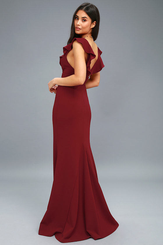 Perfect Opportunity Burgundy Maxi Dress 3