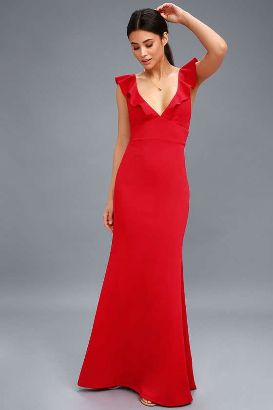 Lovely Red Dress - Maxi Dress - Mermaid Maxi - Gown