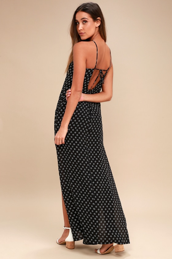 black holiday maxi dress